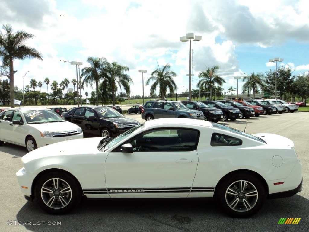 2012 Mustang V6 Premium Coupe - Performance White / Lava Red/Charcoal Black photo #13