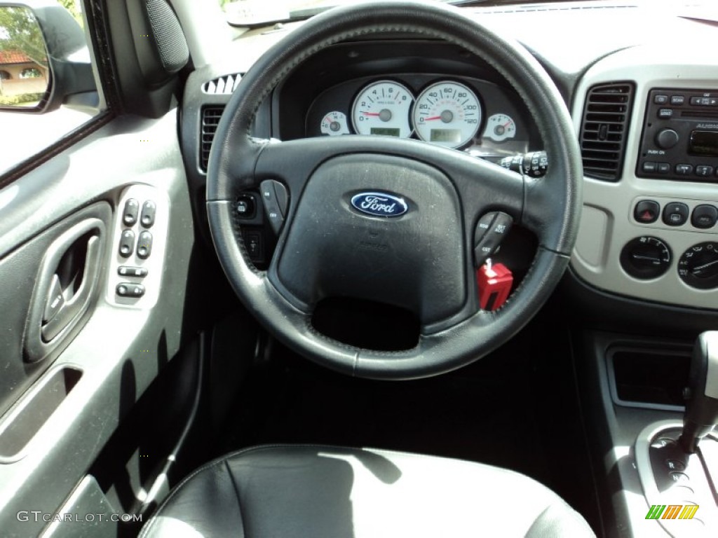 2007 Ford Escape Limited Ebony Steering Wheel Photo #71769417
