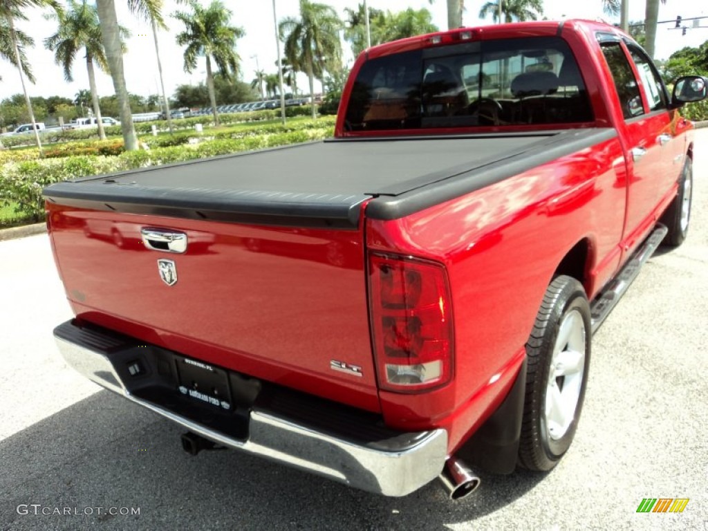 2006 Ram 1500 SLT Quad Cab - Flame Red / Medium Slate Gray photo #6