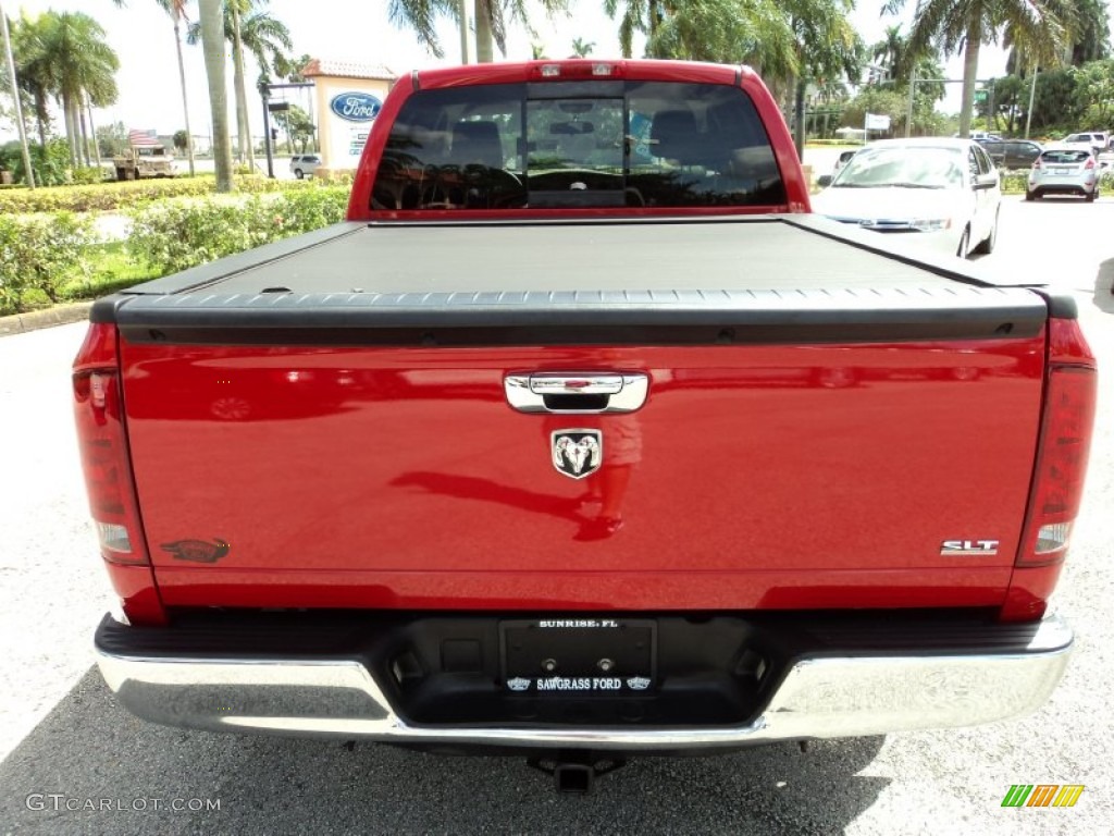 2006 Ram 1500 SLT Quad Cab - Flame Red / Medium Slate Gray photo #7