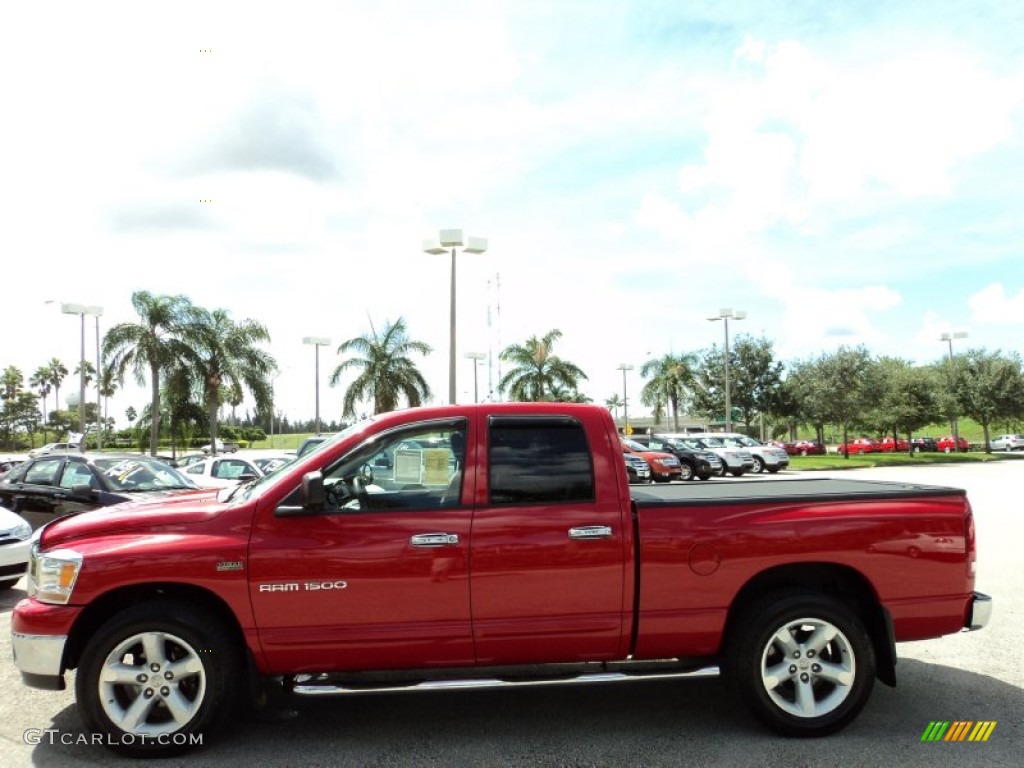 2006 Ram 1500 SLT Quad Cab - Flame Red / Medium Slate Gray photo #12