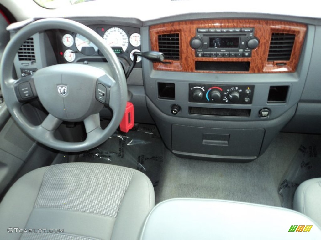 2006 Ram 1500 SLT Quad Cab - Flame Red / Medium Slate Gray photo #24