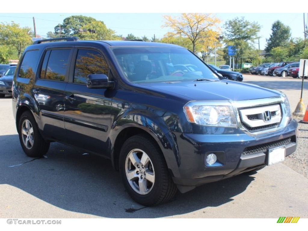 2010 Pilot EX-L 4WD - Bali Blue Pearl / Gray photo #3