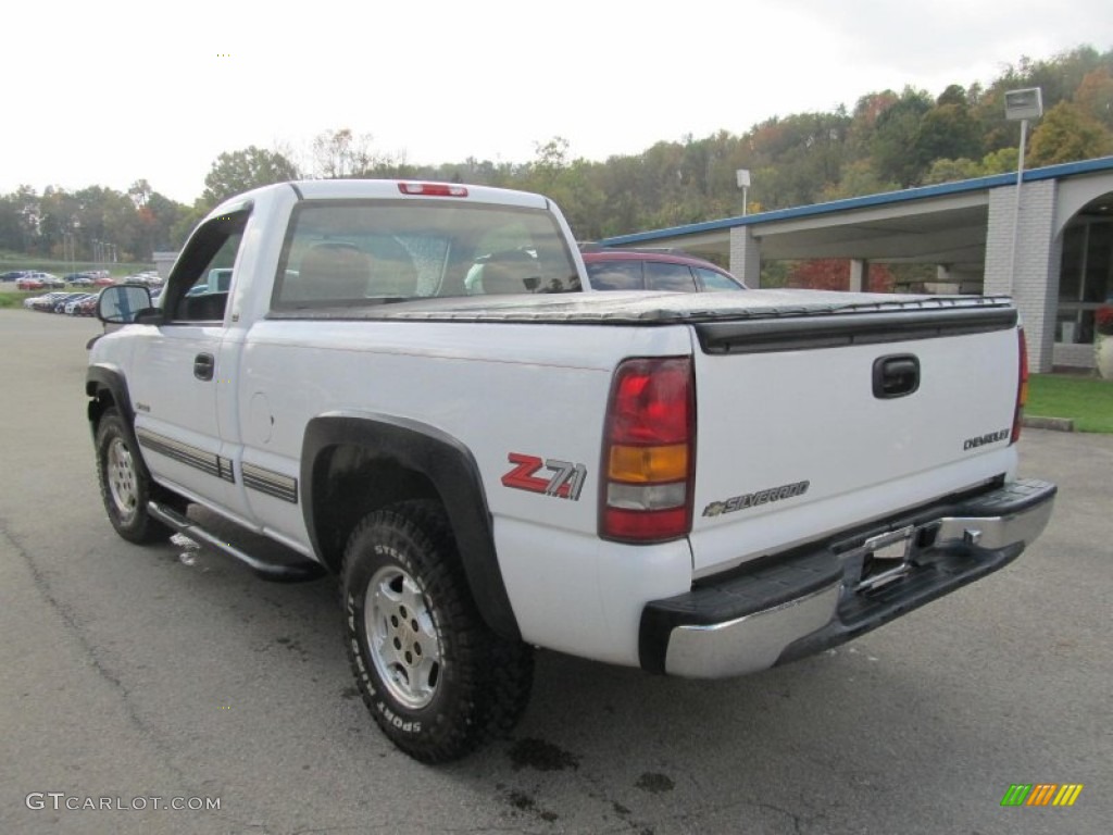 2000 Silverado 1500 LS Regular Cab 4x4 - Summit White / Graphite photo #3