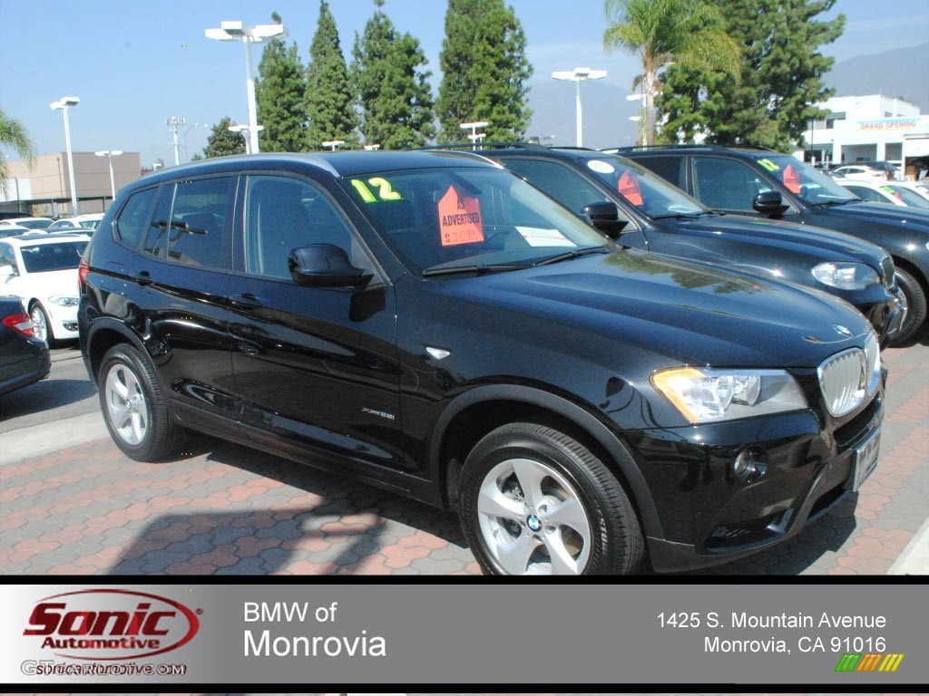 2012 X3 xDrive 28i - Jet Black / Black photo #1