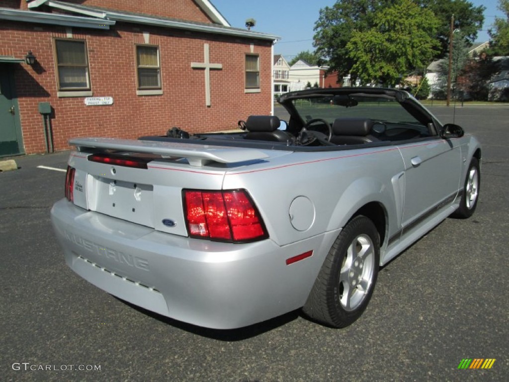 2002 Mustang V6 Convertible - Satin Silver Metallic / Dark Charcoal photo #8