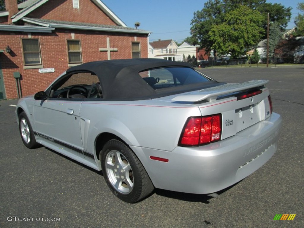2002 Mustang V6 Convertible - Satin Silver Metallic / Dark Charcoal photo #17
