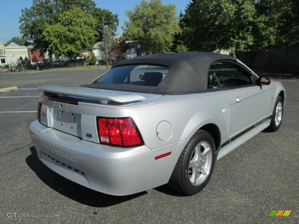 2002 Mustang V6 Convertible - Satin Silver Metallic / Dark Charcoal photo #18