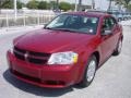 2008 Inferno Red Crystal Pearl Dodge Avenger SE  photo #2