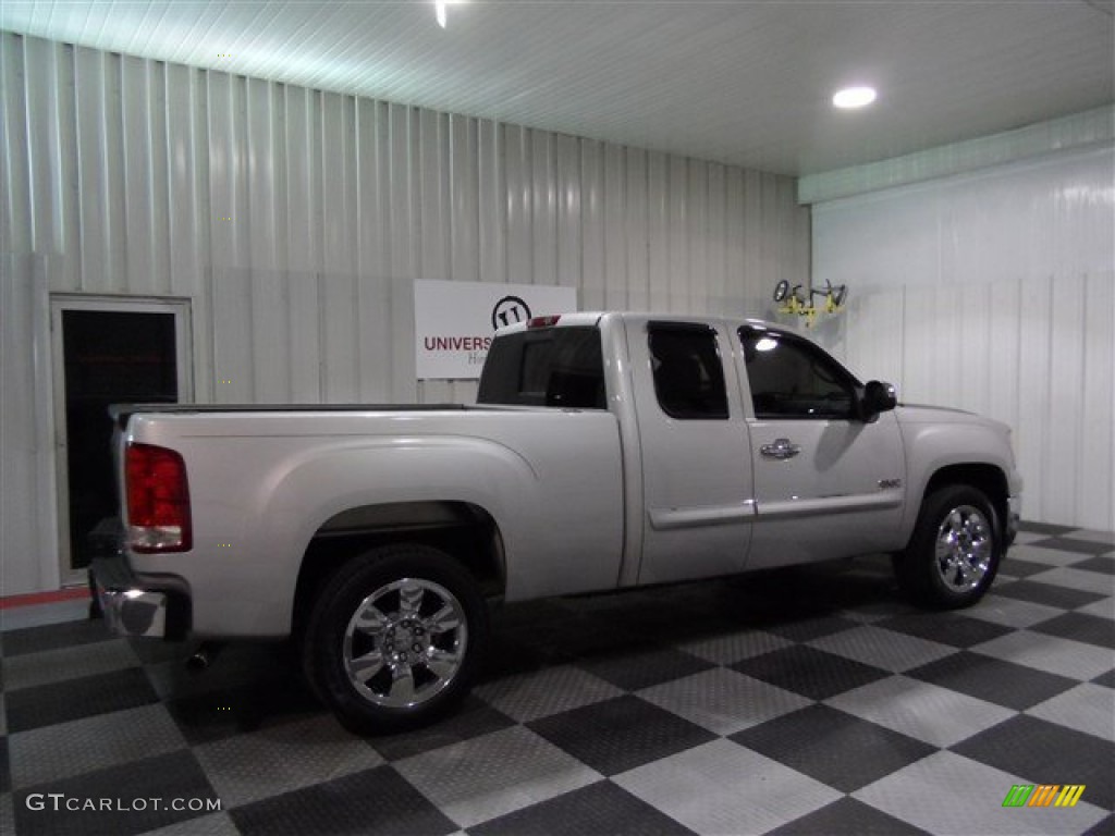 2010 Sierra 1500 SLE Extended Cab - Pure Silver Metallic / Ebony photo #7