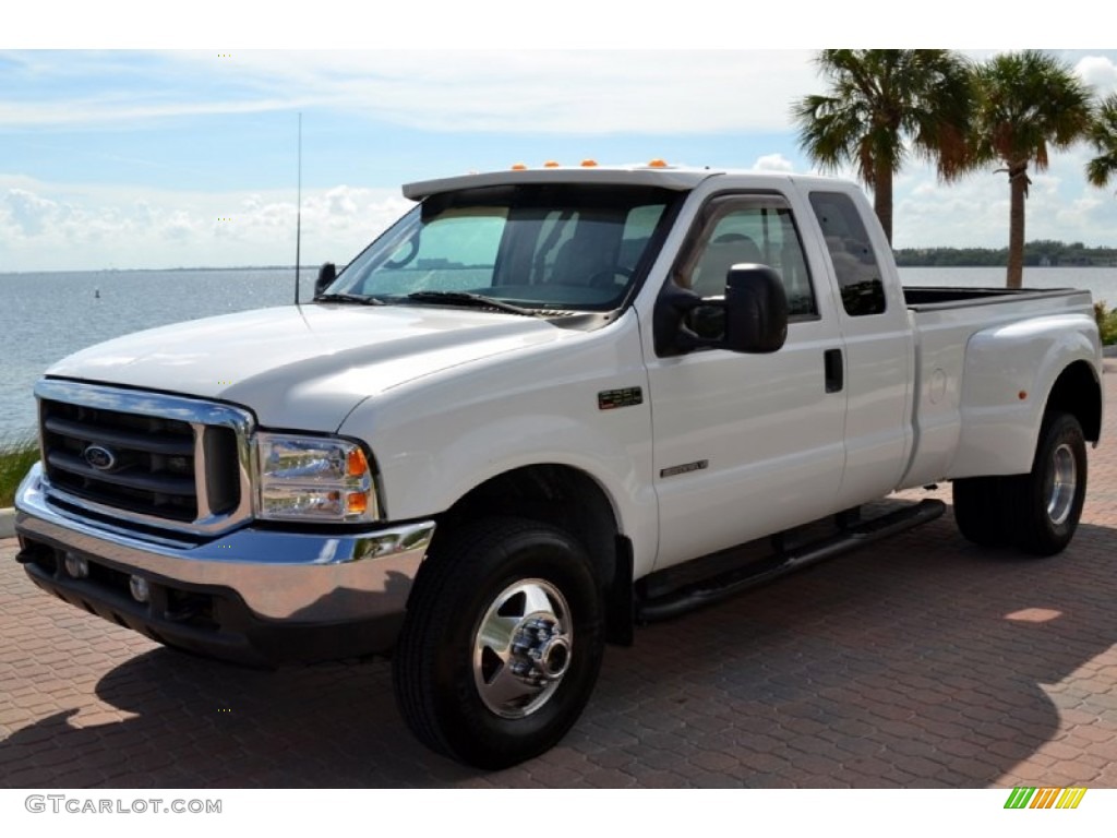 2001 F350 Super Duty Lariat SuperCab 4x4 - Oxford White / Medium Graphite photo #1