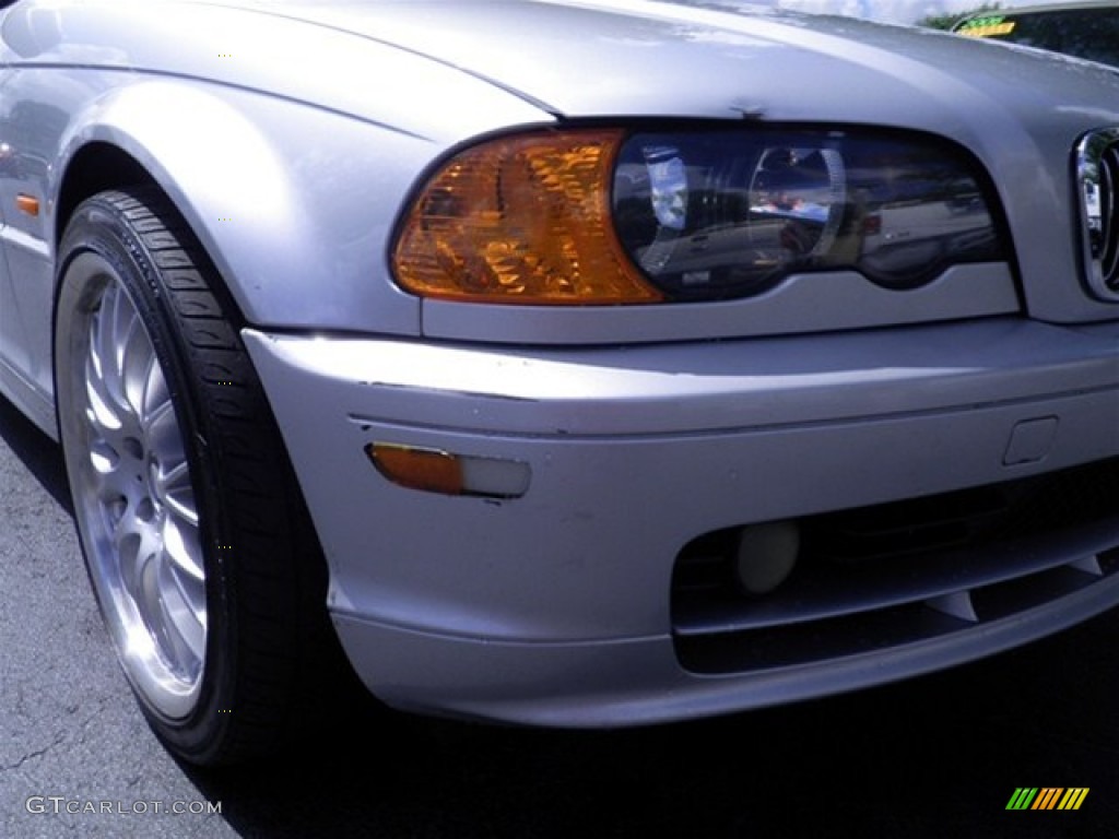 2000 3 Series 323i Coupe - Titanium Silver Metallic / Black Leather photo #2