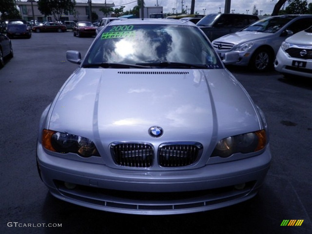 2000 3 Series 323i Coupe - Titanium Silver Metallic / Black Leather photo #7