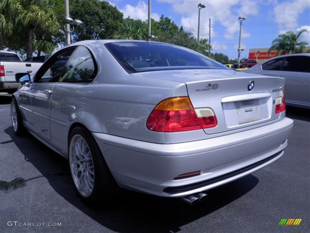 2000 3 Series 323i Coupe - Titanium Silver Metallic / Black Leather photo #12