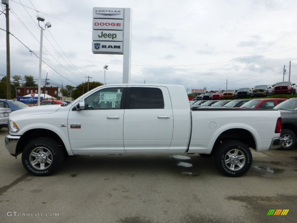 Bright White 2012 Dodge Ram 3500 HD Laramie Mega Cab 4x4 Exterior Photo #71783016