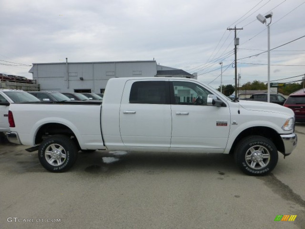 Bright White 2012 Dodge Ram 3500 HD Laramie Mega Cab 4x4 Exterior Photo #71783055