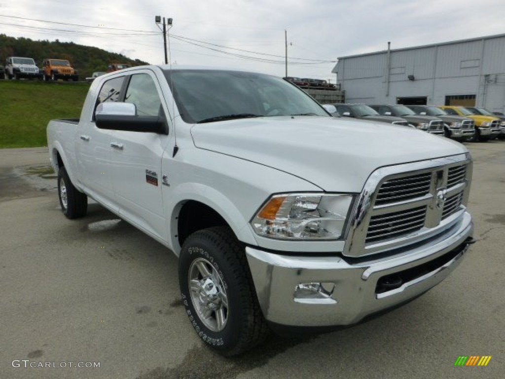 Bright White 2012 Dodge Ram 3500 HD Laramie Mega Cab 4x4 Exterior Photo #71783064