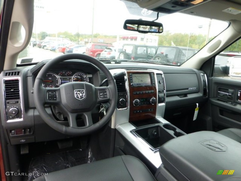 Deep Cherry Red Crystal Pearl 2012 Dodge Ram 3500 HD Laramie Mega Cab 4x4 Exterior Photo #71784130