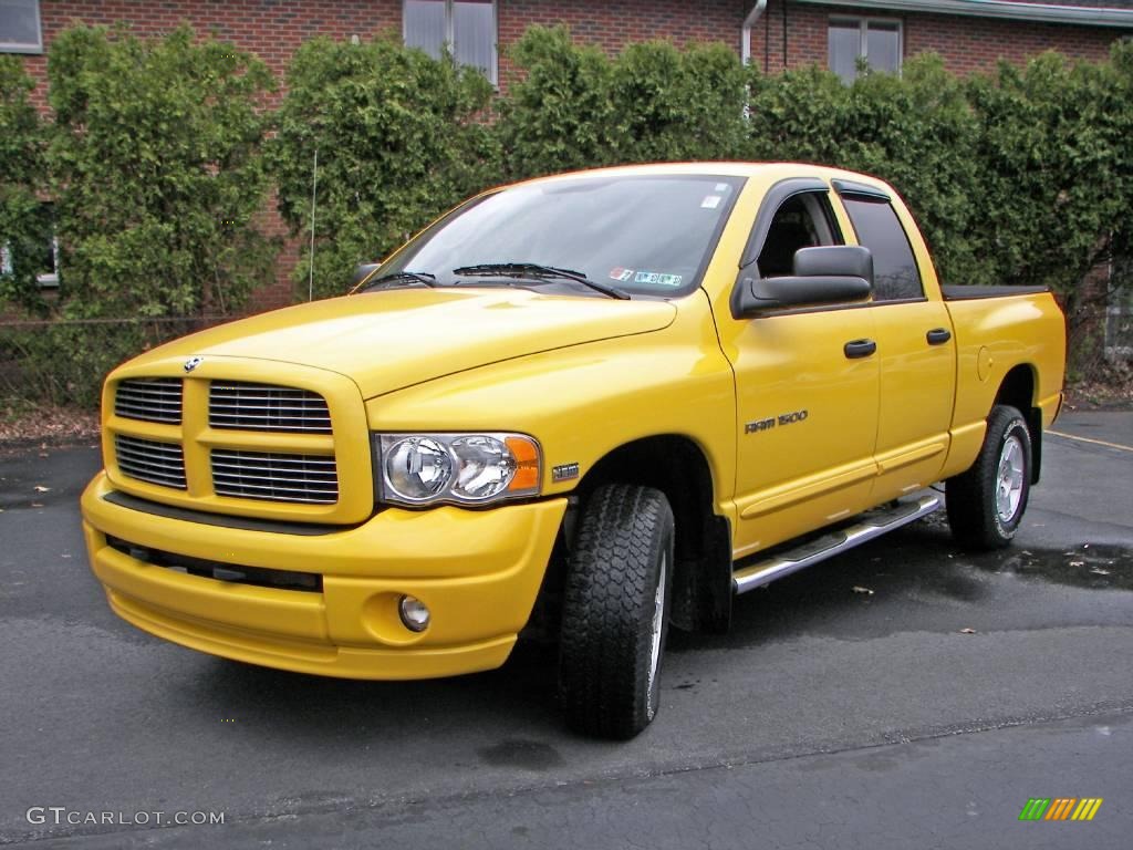 2005 Ram 1500 SLT Quad Cab 4x4 - Solar Yellow / Dark Slate Gray photo #1