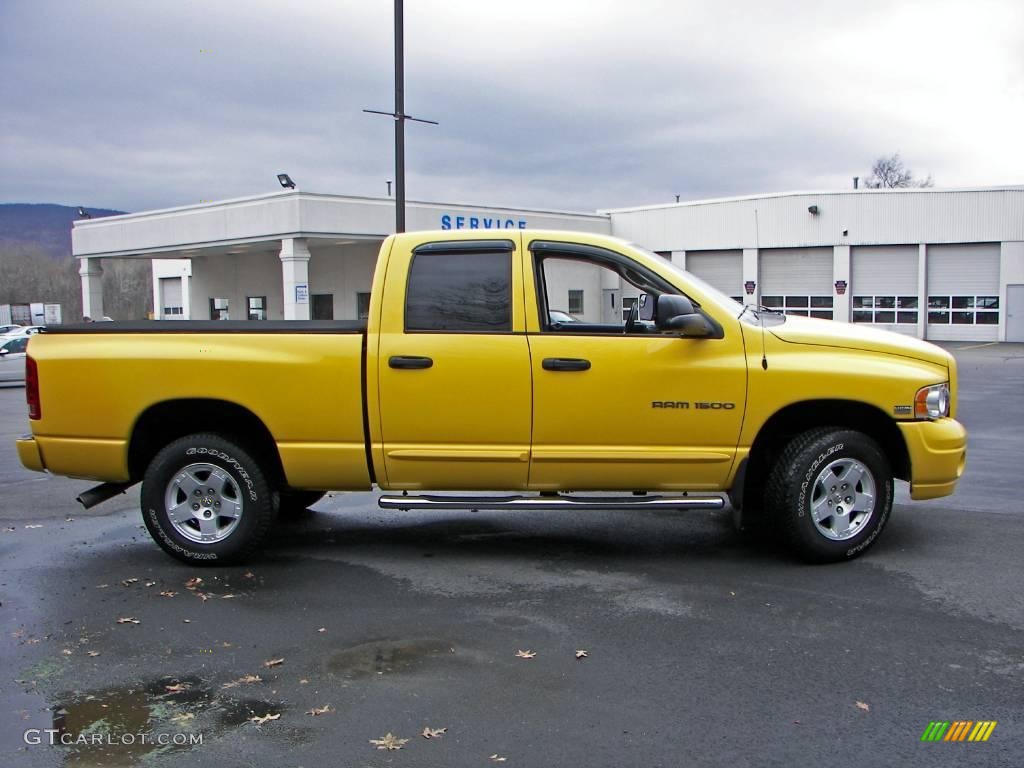 2005 Ram 1500 SLT Quad Cab 4x4 - Solar Yellow / Dark Slate Gray photo #4