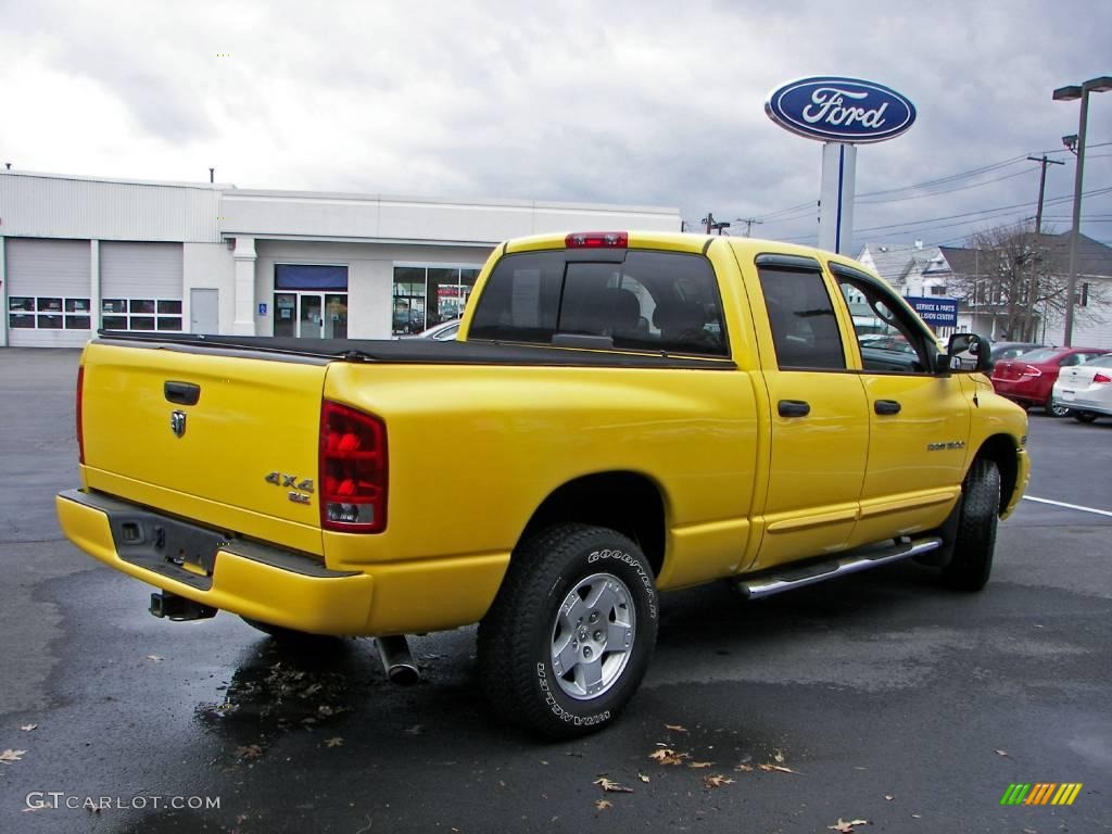 2005 Ram 1500 SLT Quad Cab 4x4 - Solar Yellow / Dark Slate Gray photo #5