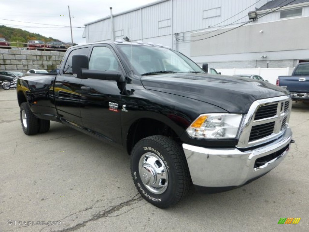 Black 2012 Dodge Ram 3500 HD ST Crew Cab 4x4 Dually Exterior Photo #71788883