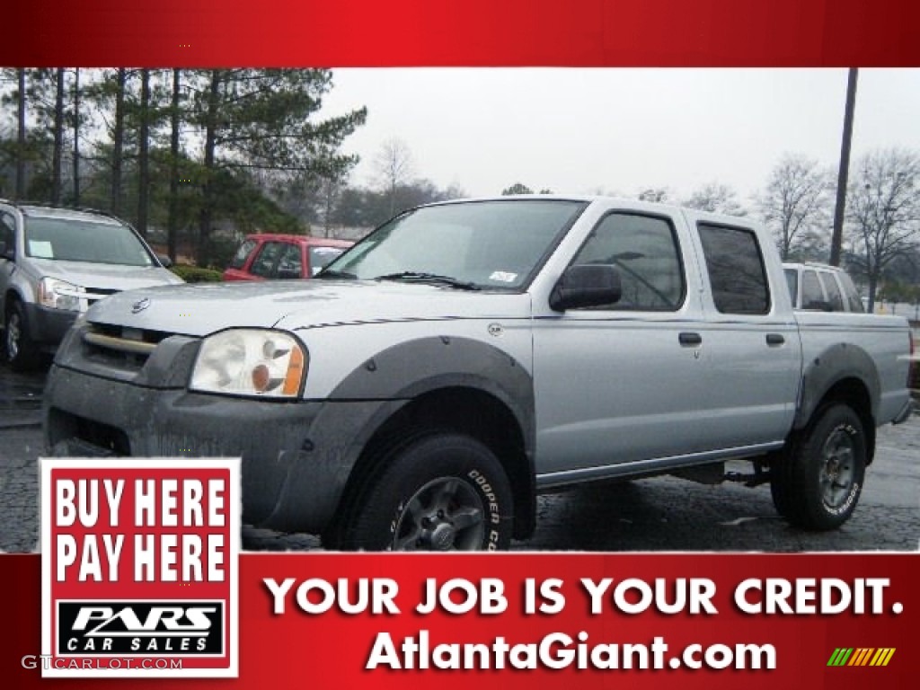 2001 Frontier XE V6 Crew Cab - Silver Ice Metallic / Gray photo #1