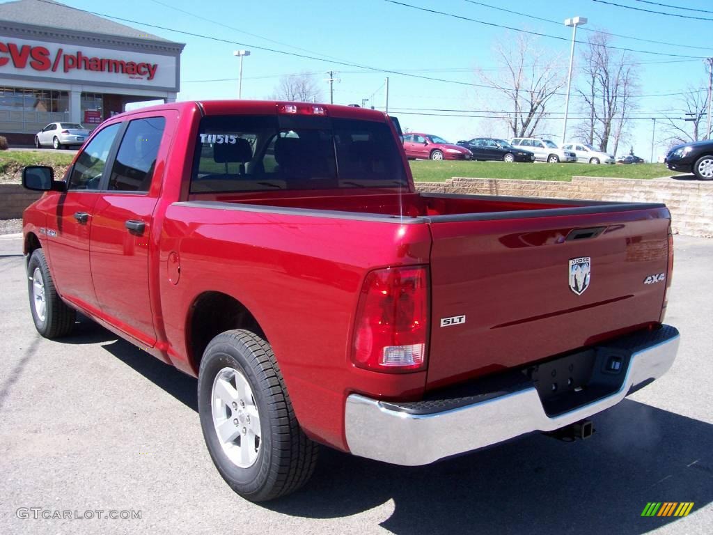 2009 Ram 1500 Laramie Crew Cab 4x4 - Inferno Red Crystal Pearl / Dark Slate/Medium Graystone photo #11