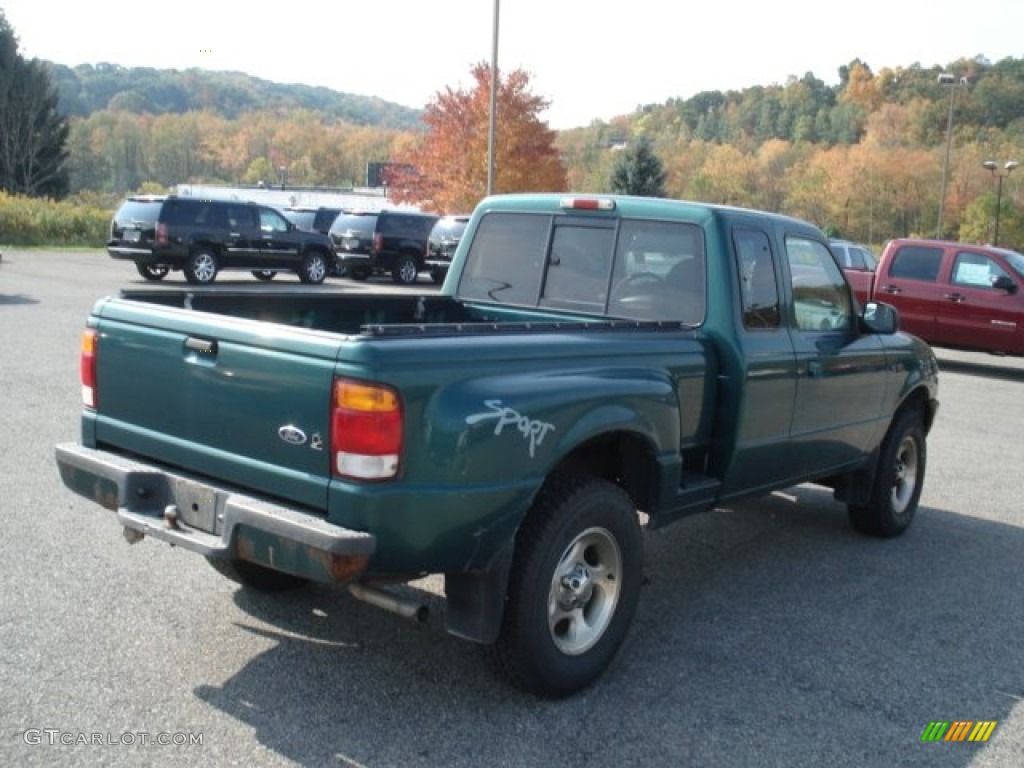 1999 Ranger XLT Extended Cab 4x4 - Amazon Green Metallic / Medium Graphite photo #6