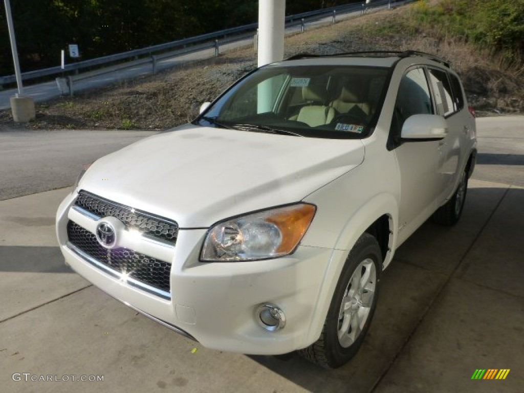 2012 RAV4 Limited 4WD - Blizzard White Pearl / Sand Beige photo #5