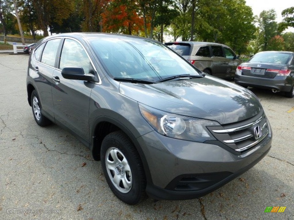 2012 CR-V LX 4WD - Polished Metal Metallic / Gray photo #6