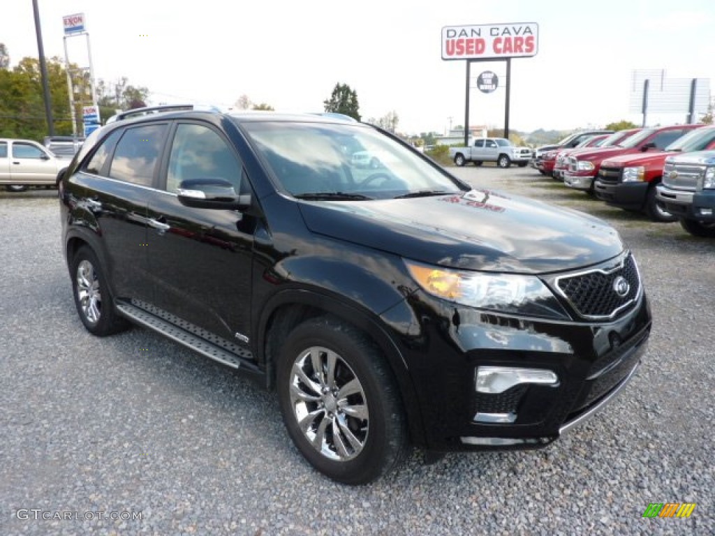 2013 Sorento SX V6 AWD - Ebony Black / Black photo #1