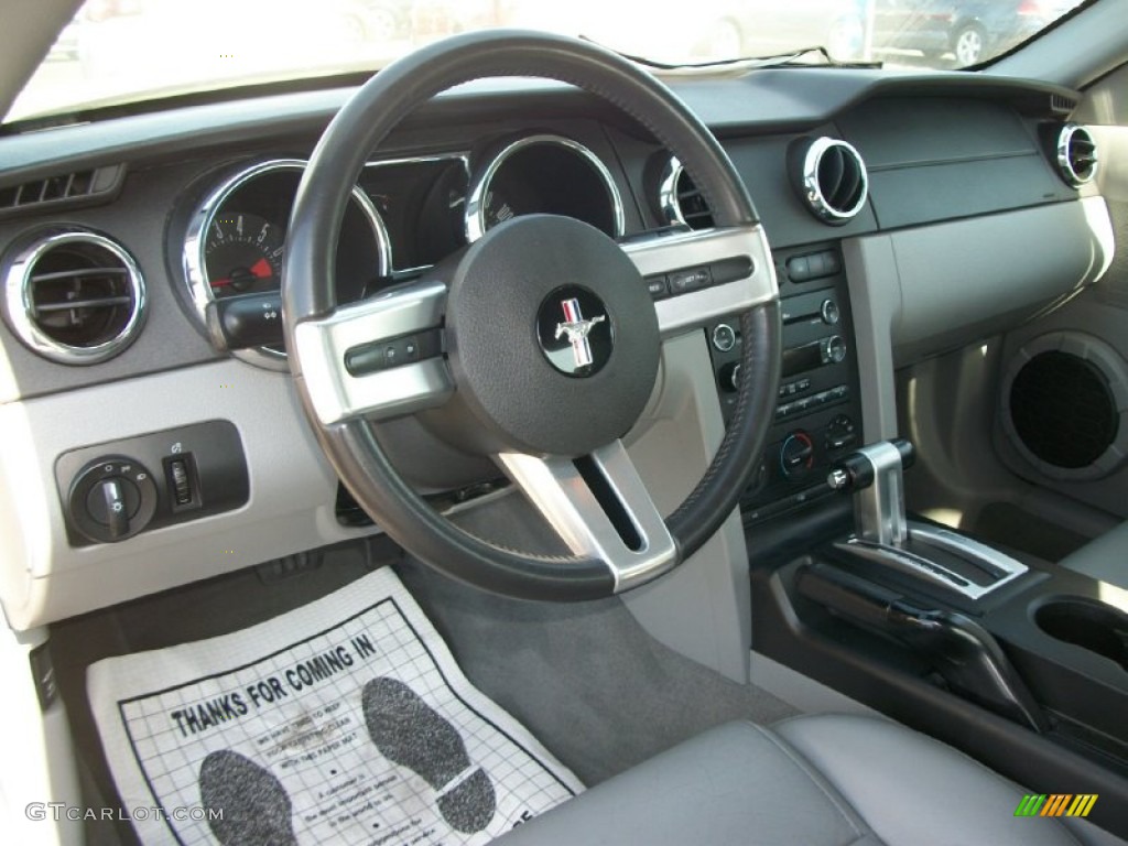 2008 Mustang V6 Premium Coupe - Vapor Silver Metallic / Light Graphite photo #8
