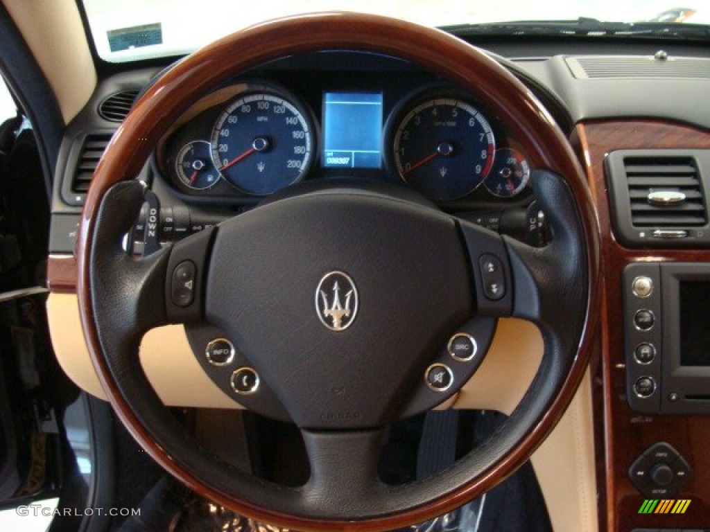 2006 Maserati Quattroporte Standard Quattroporte Model Cuoio Steering Wheel Photo #71795564