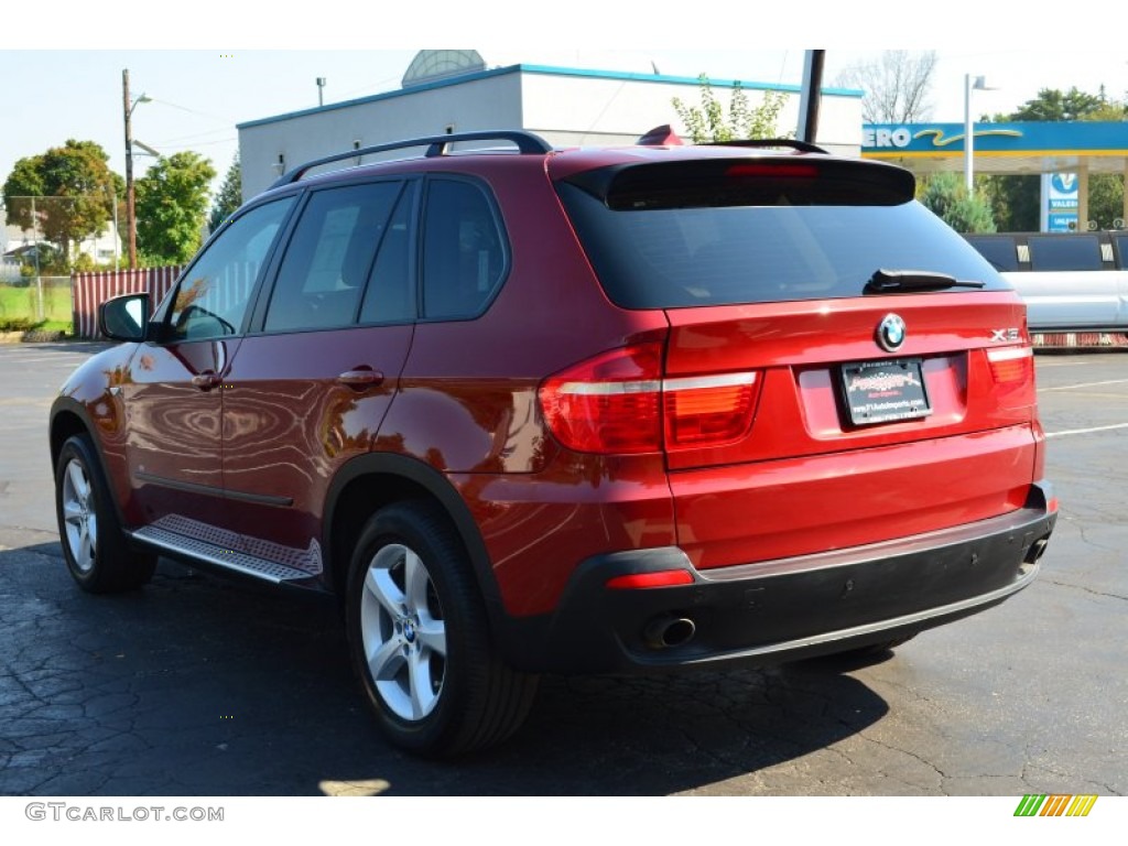 2009 X5 xDrive30i - Vermillion Red Metallic / Sand Beige Nevada Leather photo #5