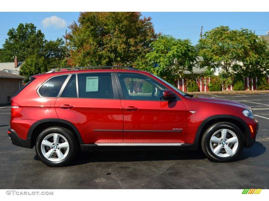 2009 X5 xDrive30i - Vermillion Red Metallic / Sand Beige Nevada Leather photo #8