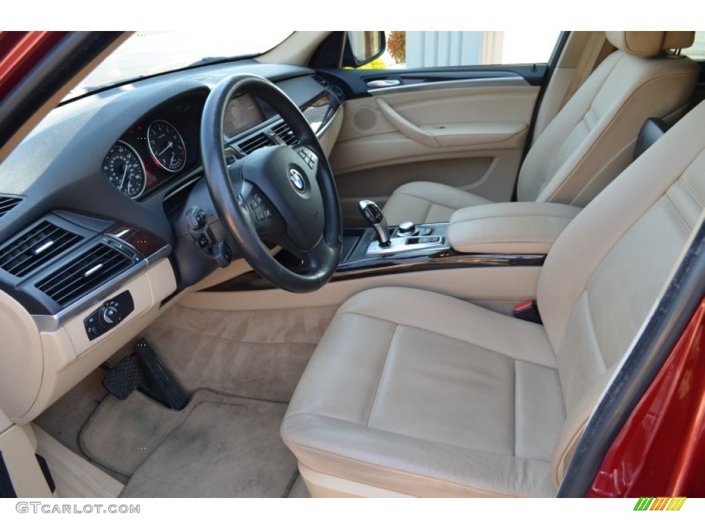 2009 X5 xDrive30i - Vermillion Red Metallic / Sand Beige Nevada Leather photo #10