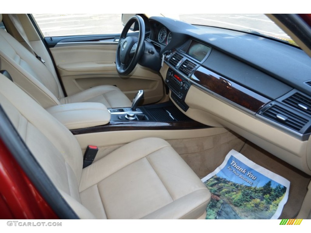 2009 X5 xDrive30i - Vermillion Red Metallic / Sand Beige Nevada Leather photo #14