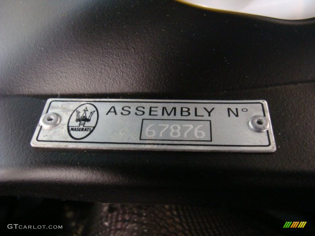 2013 Maserati GranTurismo Sport Coupe Info Tag Photo #71796276