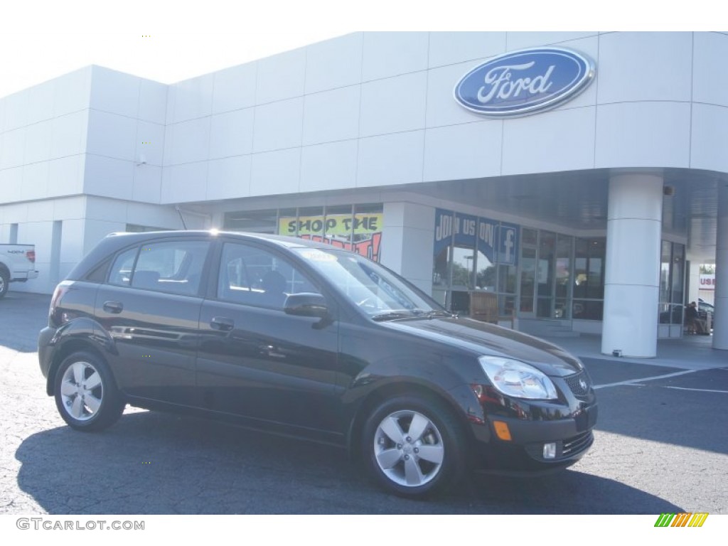 2009 Rio Rio5 SX Hatchback - Midnight Black / Gray photo #1