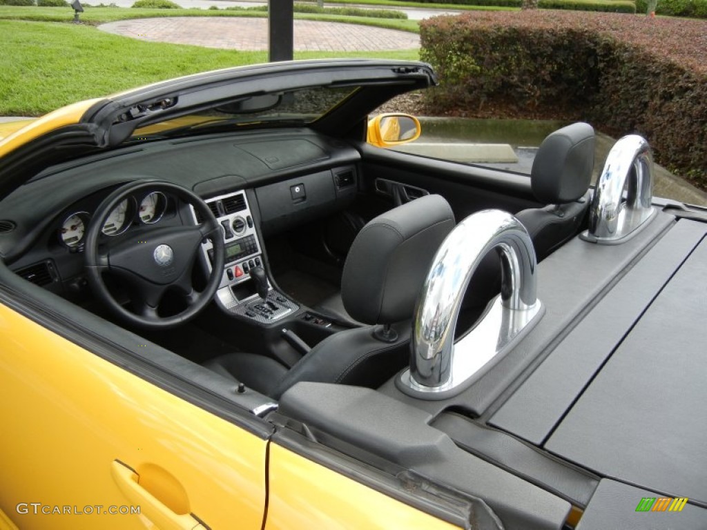 2001 SLK 230 Kompressor Roadster - Sunburst Yellow / Charcoal Black photo #11