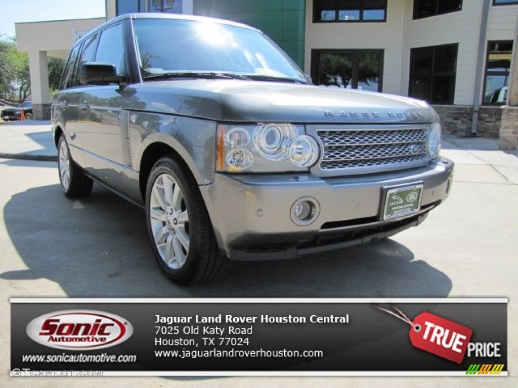 2008 Range Rover V8 Supercharged - Stornoway Grey Metallic / Jet Black photo #1