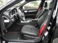 Black/Red Stitch w/DINAMICA Inserts 2013 Mercedes-Benz C 250 Sport Interior Color