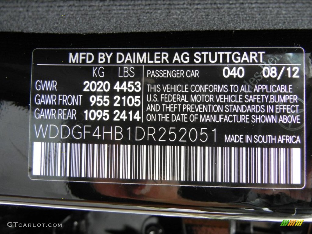 2013 C Color Code 040 for Black Photo #71798134