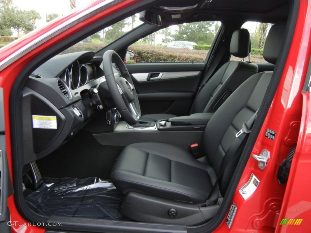 Black Interior 2013 Mercedes-Benz C 250 Sport Photo #71798184