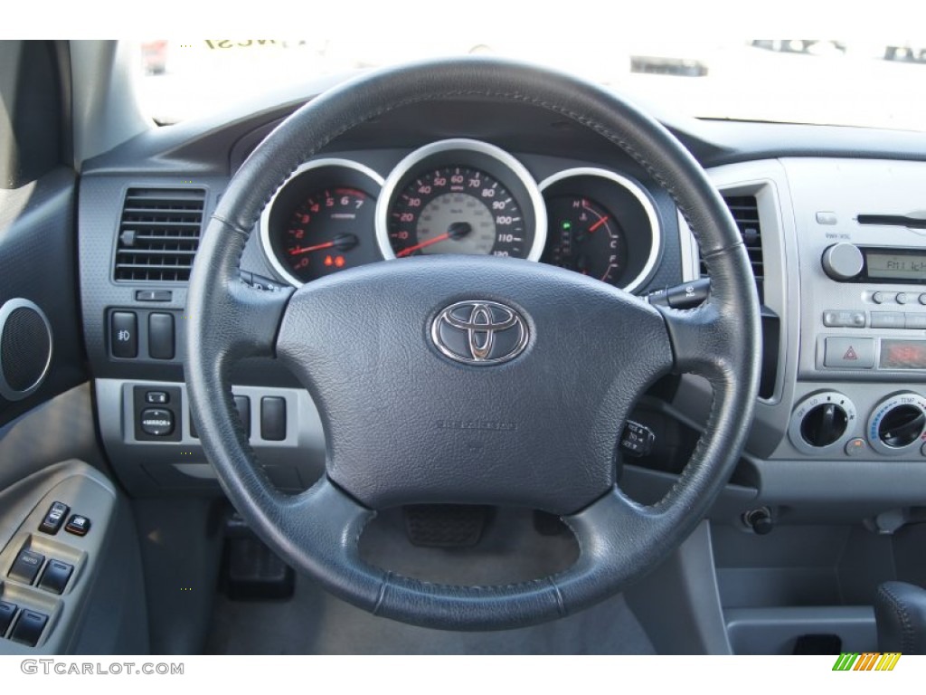 2008 Toyota Tacoma V6 SR5 PreRunner Double Cab Graphite Gray Steering Wheel Photo #71798685