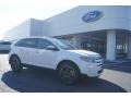 2013 White Platinum Tri-Coat Ford Edge SEL  photo #1