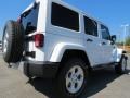 2013 Bright White Jeep Wrangler Unlimited Sahara 4x4  photo #3