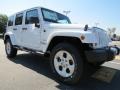 2013 Bright White Jeep Wrangler Unlimited Sahara 4x4  photo #4