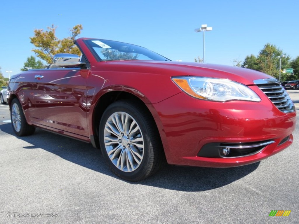 Deep Cherry Red Crystal Pearl 2013 Chrysler 200 Limited Hard Top Convertible Exterior Photo #71803272